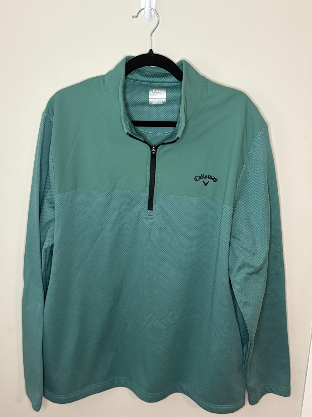 Callaway Men’s Quarter-Zip Performance Pullover in Seafoam Green